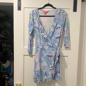 Lilly Pulitzer Blue Floral Jumpsuit